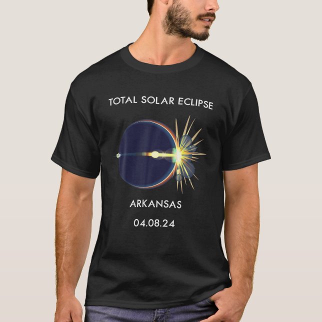 Eclipse Flare 04.08.24 Gesamtsolares Eclipse Arkan T-Shirt (Vorderseite)