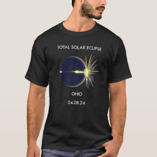 Eclipse Flare 04.08.24 Gesamtsolaröklipse Ohio 20 T-Shirt