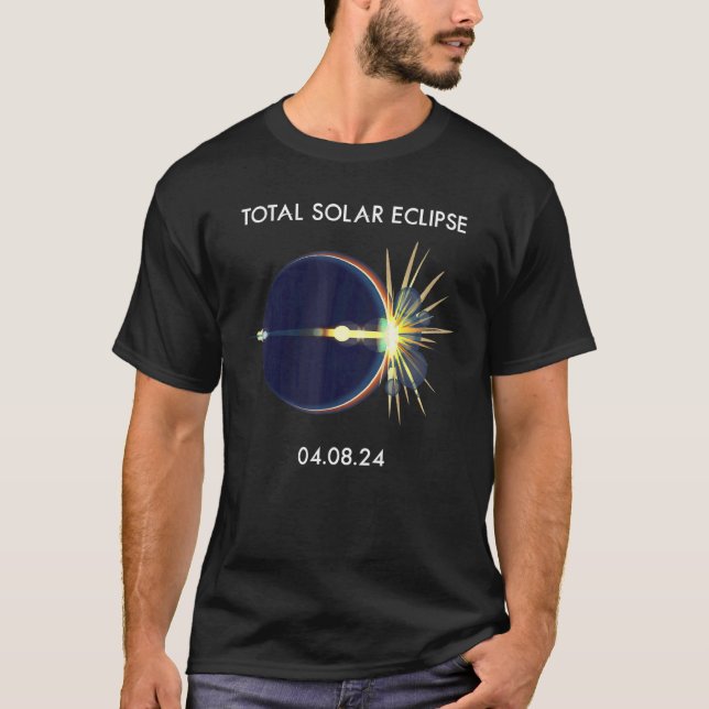 Eclipse Flare 04 08 24 Total Solar Eclipse America T-Shirt (Vorderseite)