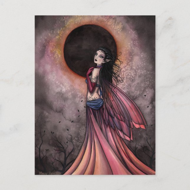 Eclipse Gothic Fairy Postcard Postkarte (Vorderseite)