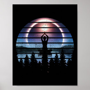 Eclipse Himmelsruhe Inspirations-Yoga Poster