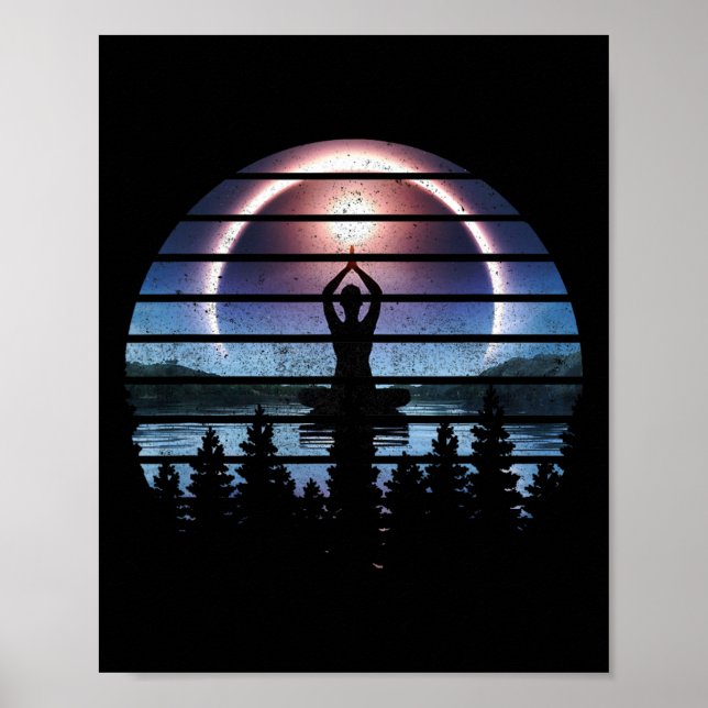 Eclipse Himmelsruhe Inspirations-Yoga  Poster (Vorne)