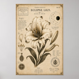Eclipse-Lilie Victorianisches Botanisches Museum D Poster