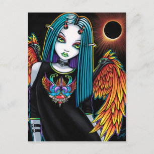 Eclipse Little Rainbow Devil Angel Postkarte