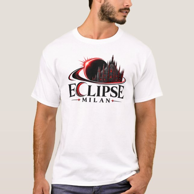Eclipse Mailand Tourismus – Mailand Reise T-Shirt (Vorderseite)