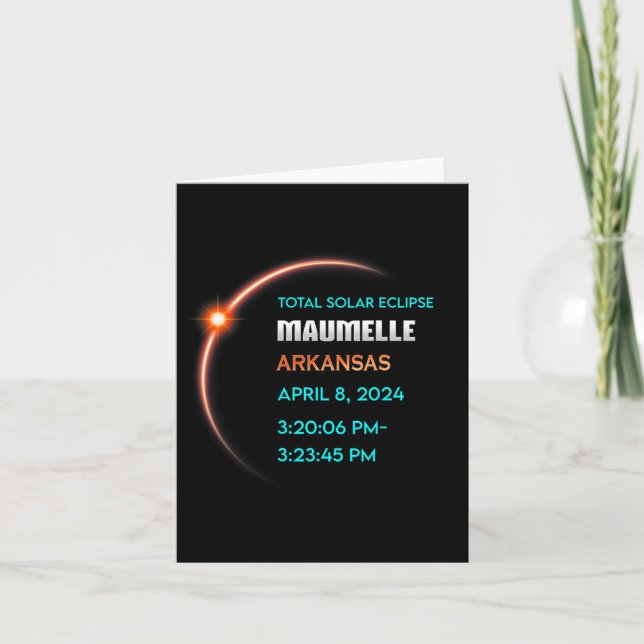 Eclipse Maumelle Arkansas Total Solar Eclipse 2024 Karte (Vorderseite)