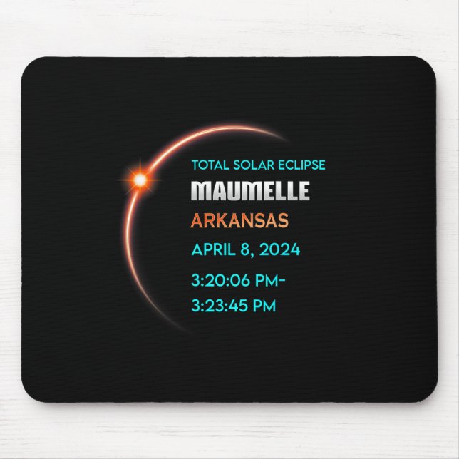 Eclipse Maumelle Arkansas Total Solar Eclipse 2024 Mousepad (Vorne)