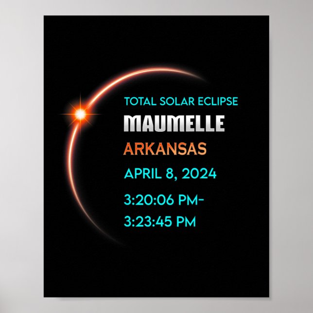 Eclipse Maumelle Arkansas Total Solar Eclipse 2024 Poster (Vorne)