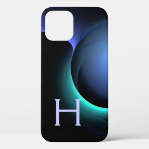 ECLIPSE MONOGRAM Lebendes schwarzes Blau Case-Mate iPhone Hülle