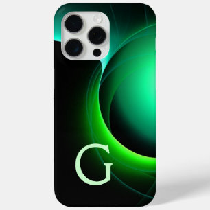 ECLIPSE MONOGRAM Lebendes schwarzes Grün iPhone 15 Pro Max Hülle