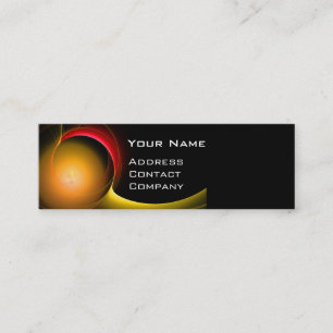 ECLIPSE MONOGRAM Lebendiges Schwarz Gelb Mini Visitenkarte