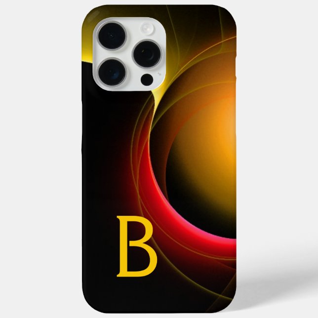 ECLIPSE MONOGRAM Lebhafte, schwarz-gelbe Wirbel Case-Mate iPhone Hülle (Rückseite)