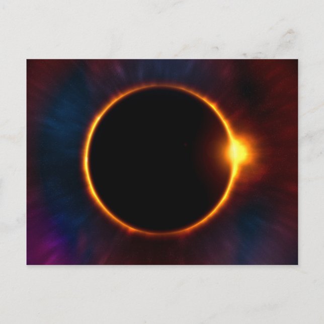 Eclipse Moon Sun Twilight Postkarte (Vorderseite)