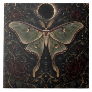 Eclipse-Motte bei Mitternacht Himmels-Kunstfliese Fliese