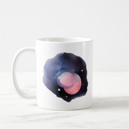 Eclipse of Dreams: Celestial Watercolor Kaffeetasse