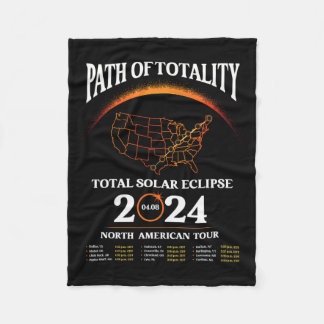 Eclipse Path of Totality Solar Eclipse 8. April 20 Fleecedecke