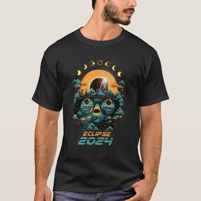 Eclipse Phases Total Solar Eclipse 2024 T-Shirt (Vorderseite)