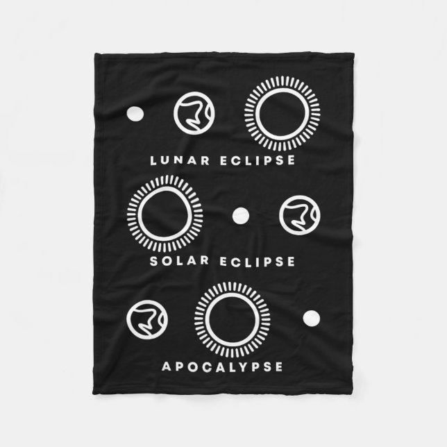 Eclipse Solar Eclipse Apokalypse Fleecedecke (Vorderseite)