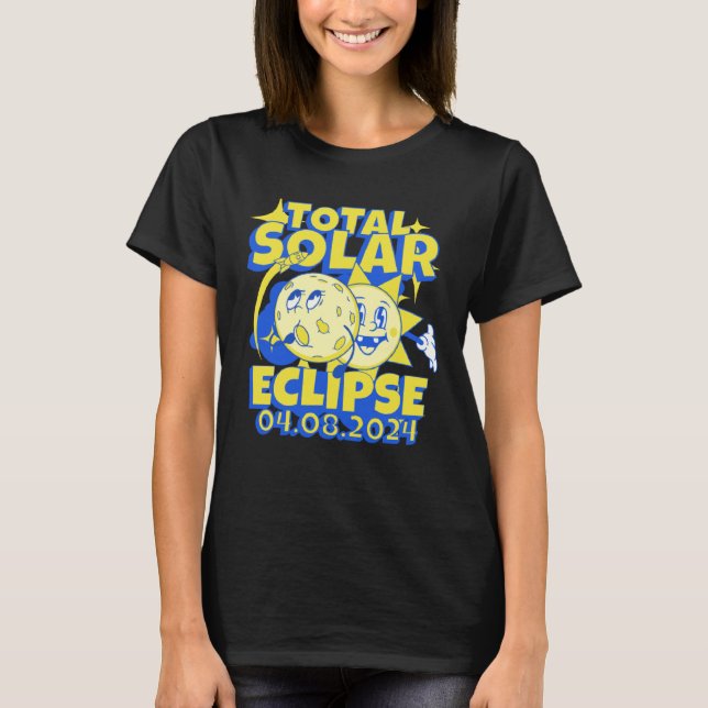 Eclipse Solar Totality 2024 Souvenir Retro April 8 T-Shirt (Vorderseite)