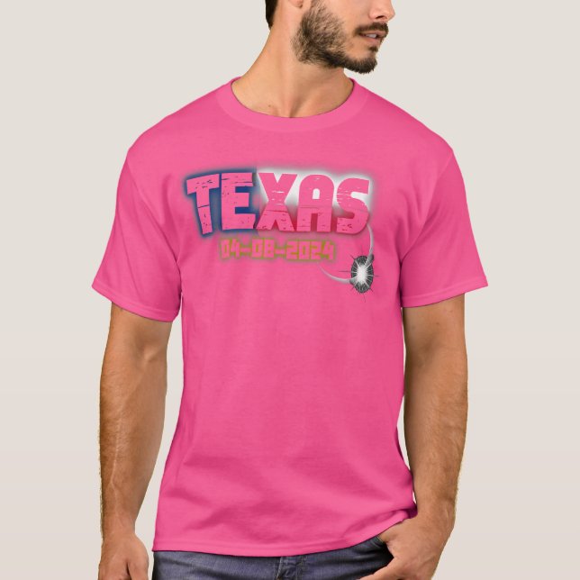 Eclipse Texas 2024 Gesamter Solarmond T-Shirt (Vorderseite)
