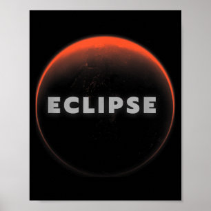 Eclipse Universelle Totale Mondfinsternis Sonnenfi Poster