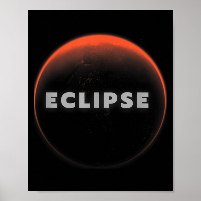 Eclipse Universelle Totale Mondfinsternis Sonnenfi Poster (Vorne)