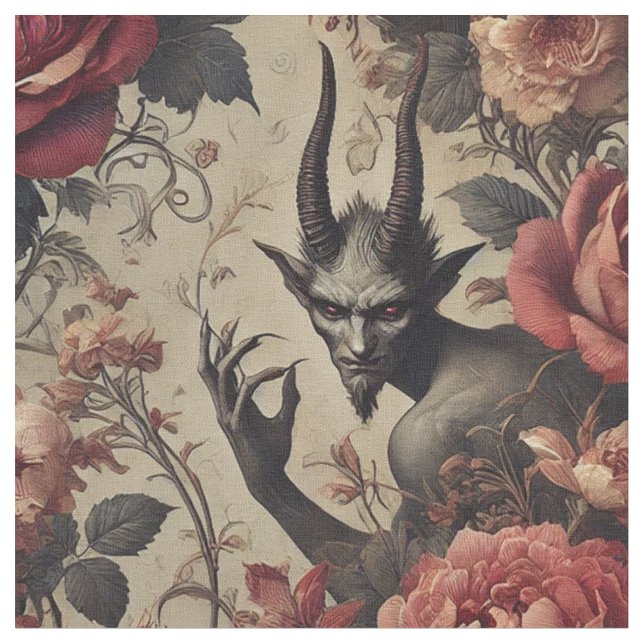 Eclipsed Grace – Gothic-Victorian-Statement-Kachel Stoff (Nahaufnahme)