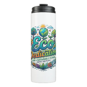 Eco-Dedication-T-Shirt – Naturinspirierte Umwelt Thermosbecher