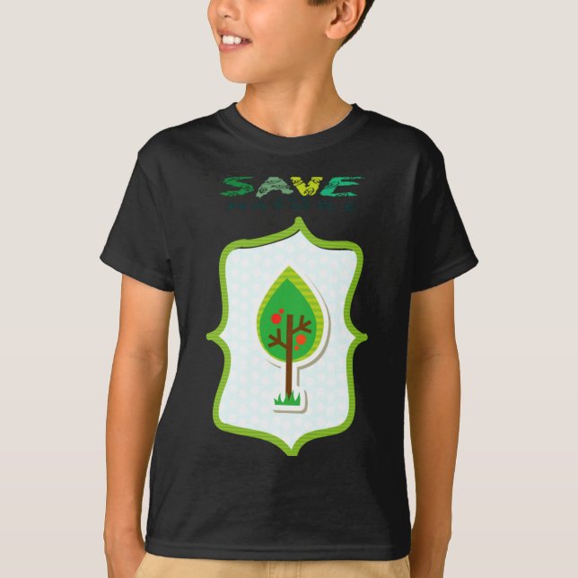 Eco Friendly Evergreen Design T Shirt  (Vorderseite)