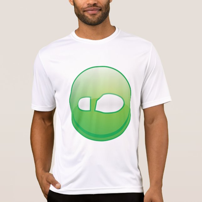 Eco-Friendly Green Footprint Icon T-Shirt (Vorderseite)