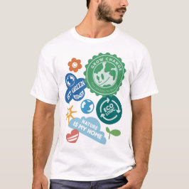Eco-Friendly Sticker Collection T-Shirt