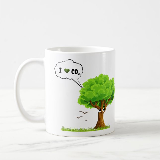 Eco-Friendly Tree Love CO2  Kaffeetasse (Links)