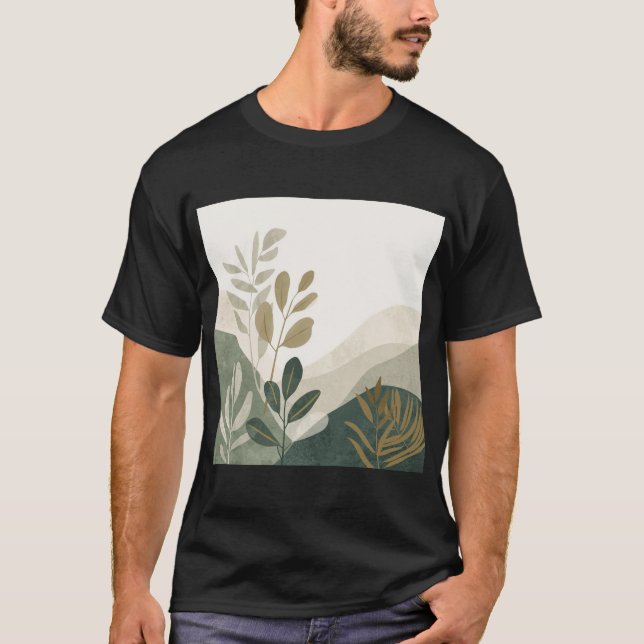 Eco Minimalist Nature Art Men's Tshirt (Vorderseite)