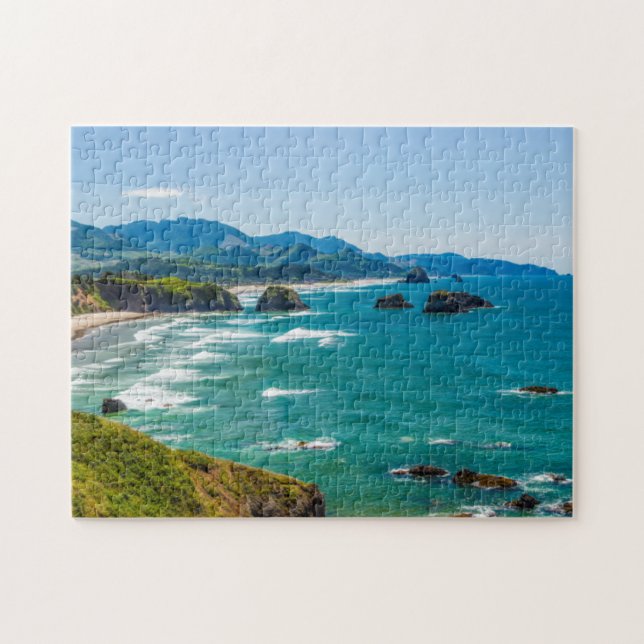 Ecola Staat Park, Oregon. Panorama des Crescent Puzzle (Horizontal)