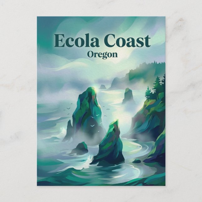 Ecola State Park Oregon Postkarte (Vorderseite)