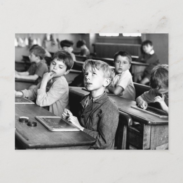 Ecole Paris - 1956 - Robert Doisneau Postkarte (Vorderseite)