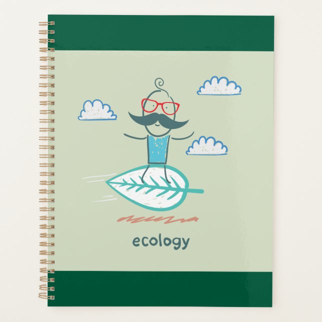 Ecology Surfer Sustainable Life Hipster Planer (Vorderseite)