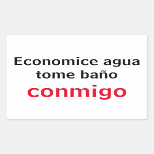 Economice agua rechteckiger aufkleber
