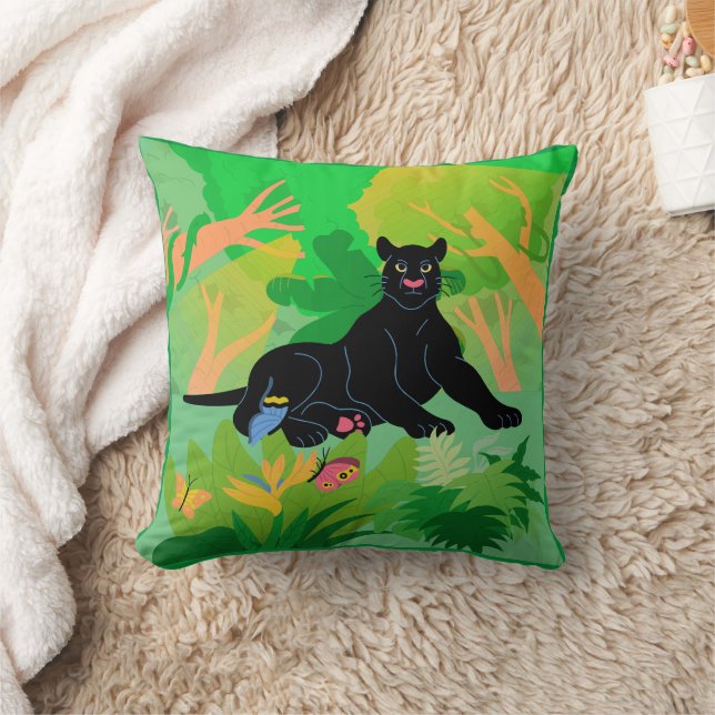 "Ecos del Bosque: Almohada Verde con el Encanto  Kissen (Decke)