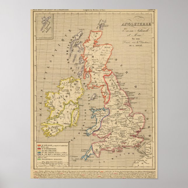 Ecosse, Irlande et Man en 1100 Poster (Vorne)