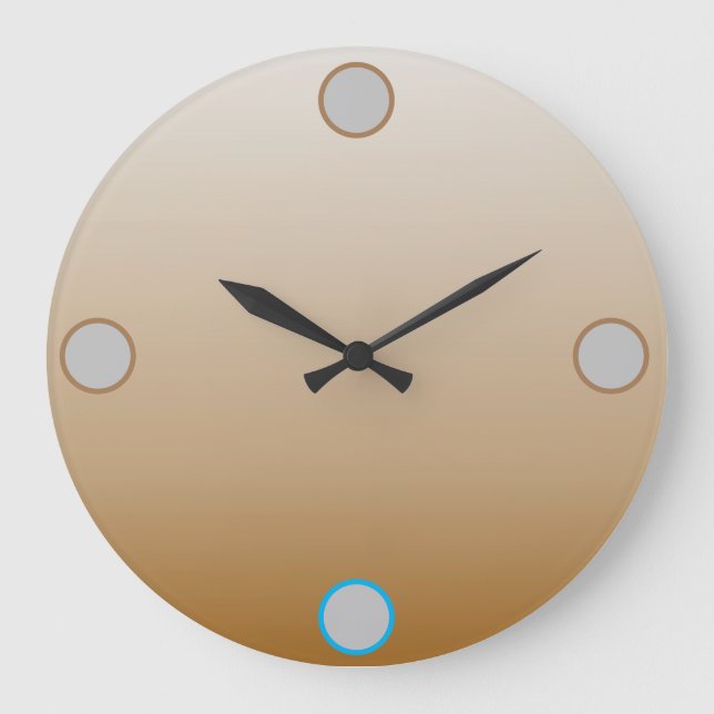 ECRU Acrylwanduhr | m3galleryStudio Große Wanduhr (Vorderseite)