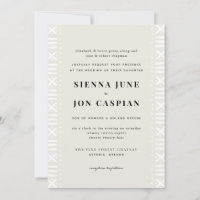 Ecru Boho Mudcloth Border Wedding