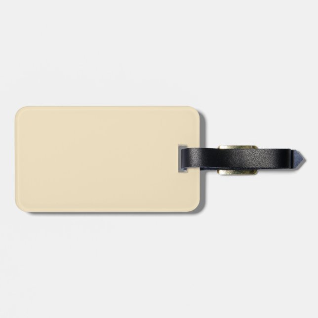 Ecru Cream Luggage Tag Gepäckanhänger (Rückseite horizontal)