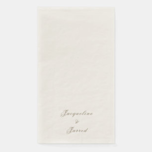 Ecru elegante zeitlose Hochzeitsfeier Serviette