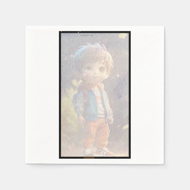 Ecru Farben 4d Fotografie Serviette (Vorderseite)