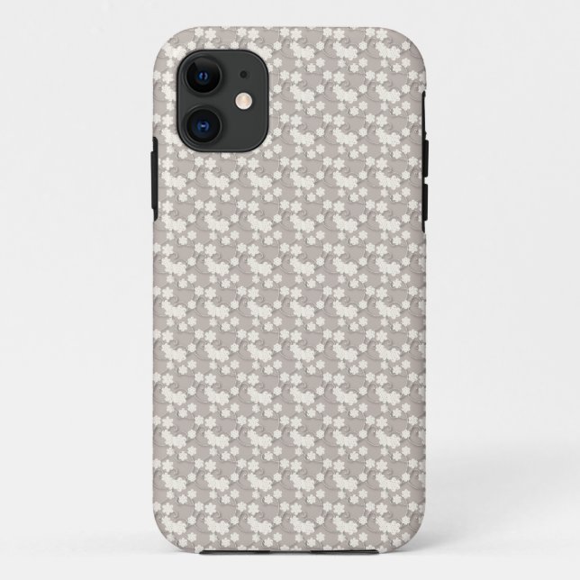 Ecru Floral Case-Mate iPhone Hülle (Rückseite)