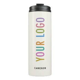 Ecru isolierte Wasserflasche mit Firmenlogo 0,35l Thermosbecher