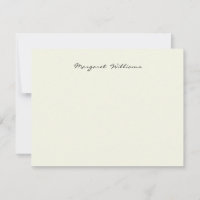 Ecru Ivory White Handwriting Script Name