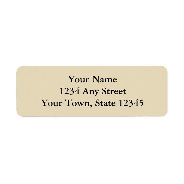 Ecru- oder Beige-gedruckte Rücksendeadressen-Aufkl (Vorne)