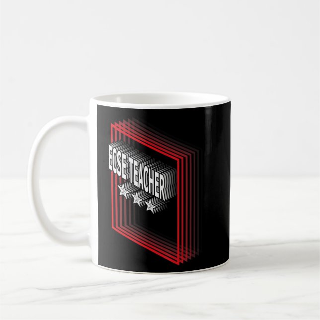 ECSE Lehrer Job Title Appreciation Retro Kaffeetasse (Links)
